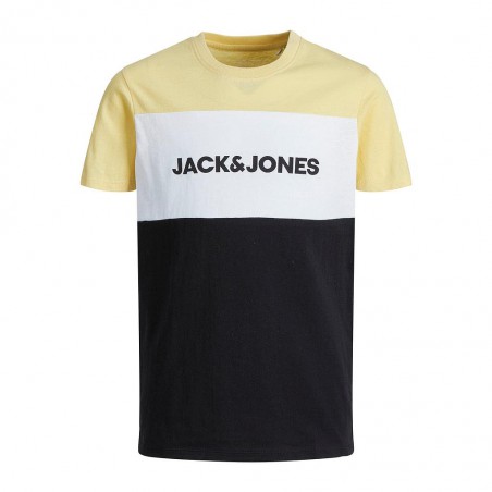 Camiseta JACK & JONES JJELOGO BLOCKING TEE SS NOOS JNR 12174282 AMARILLO Amarillo